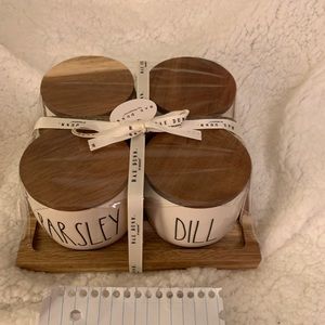 Rae Dunn spice cellars set of 4